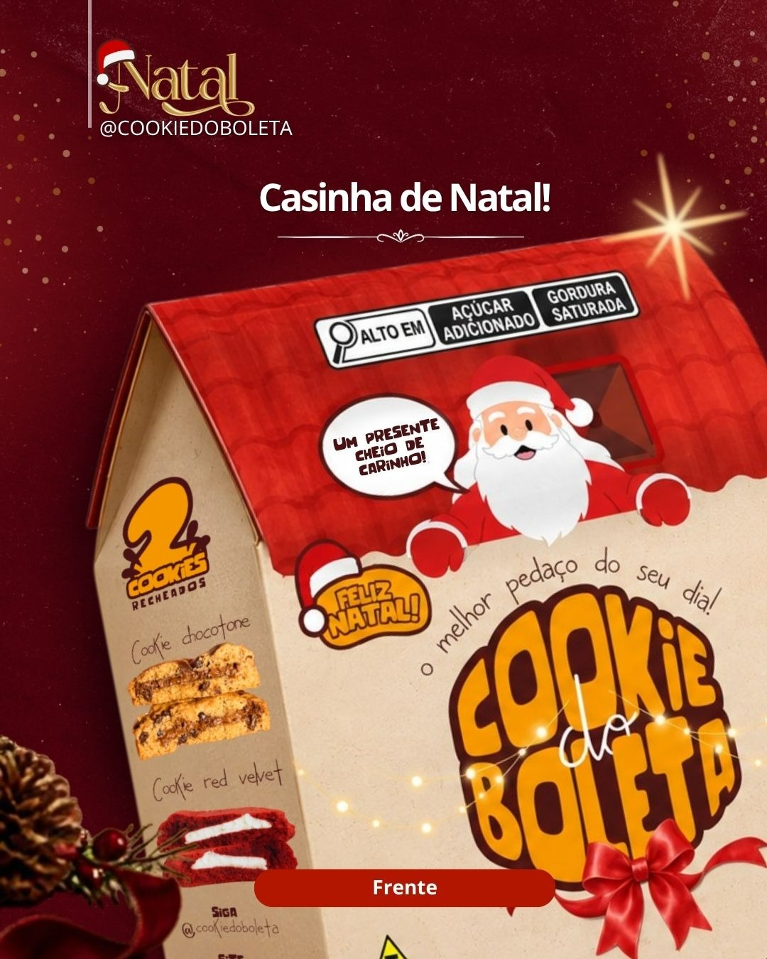 Embalagem do cookie Especial de Natal - 2un. de cookies